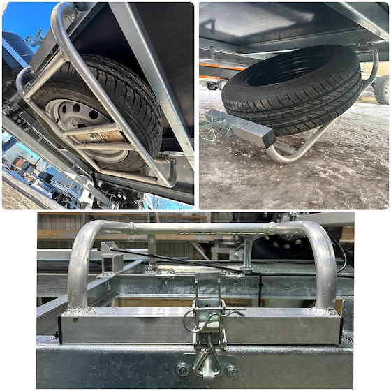 Откидной алюминиевый кронштейн с колесом-2